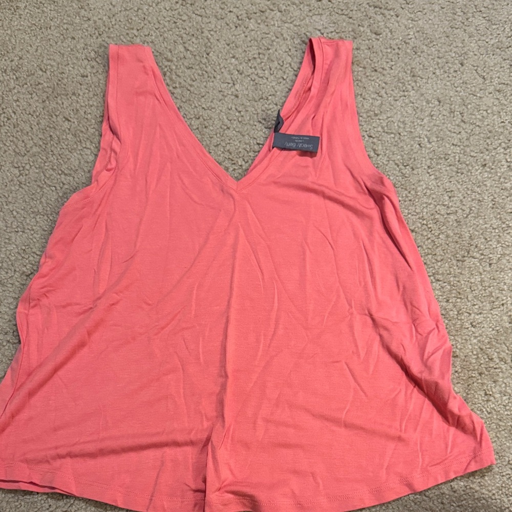 Sweaty Betty Coral V-Neck Tank Top